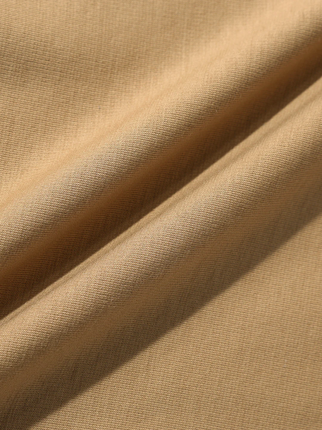 Men's Beige Relaxed Fit Embroided 240 GSM Resort Wear T-Shirt - Image 8