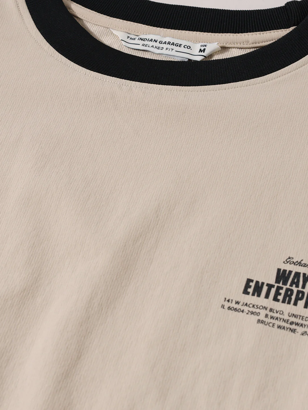 Men's Beige Relaxed Fit Solid Casual Coordinates - Image 5