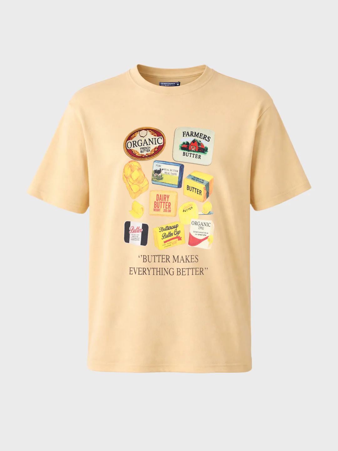 Men's Beige Relaxed Fit Printed Casual T-Shirt - Image 5