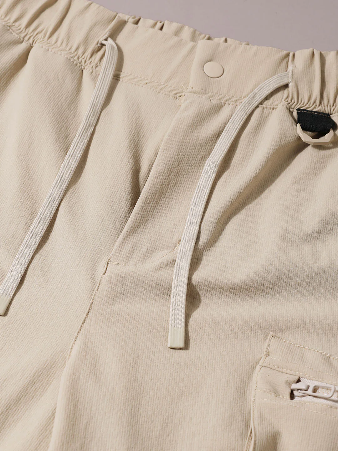 Men's Beige Relaxed Fit Solid Utility Cargo - Image 6