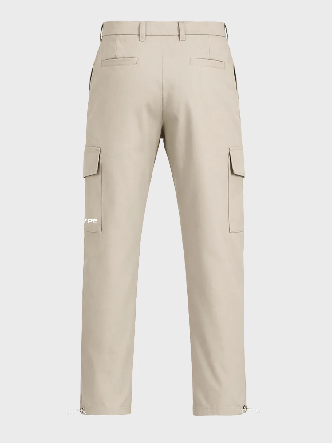 Men's Beige Relaxed Fit Solid Utility Cargo - Image 7