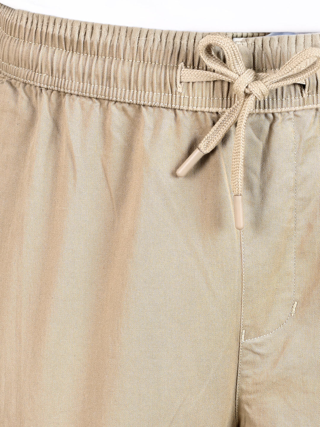 Men's Beige Relaxed Fit Solid Utility Cargo - Image 8