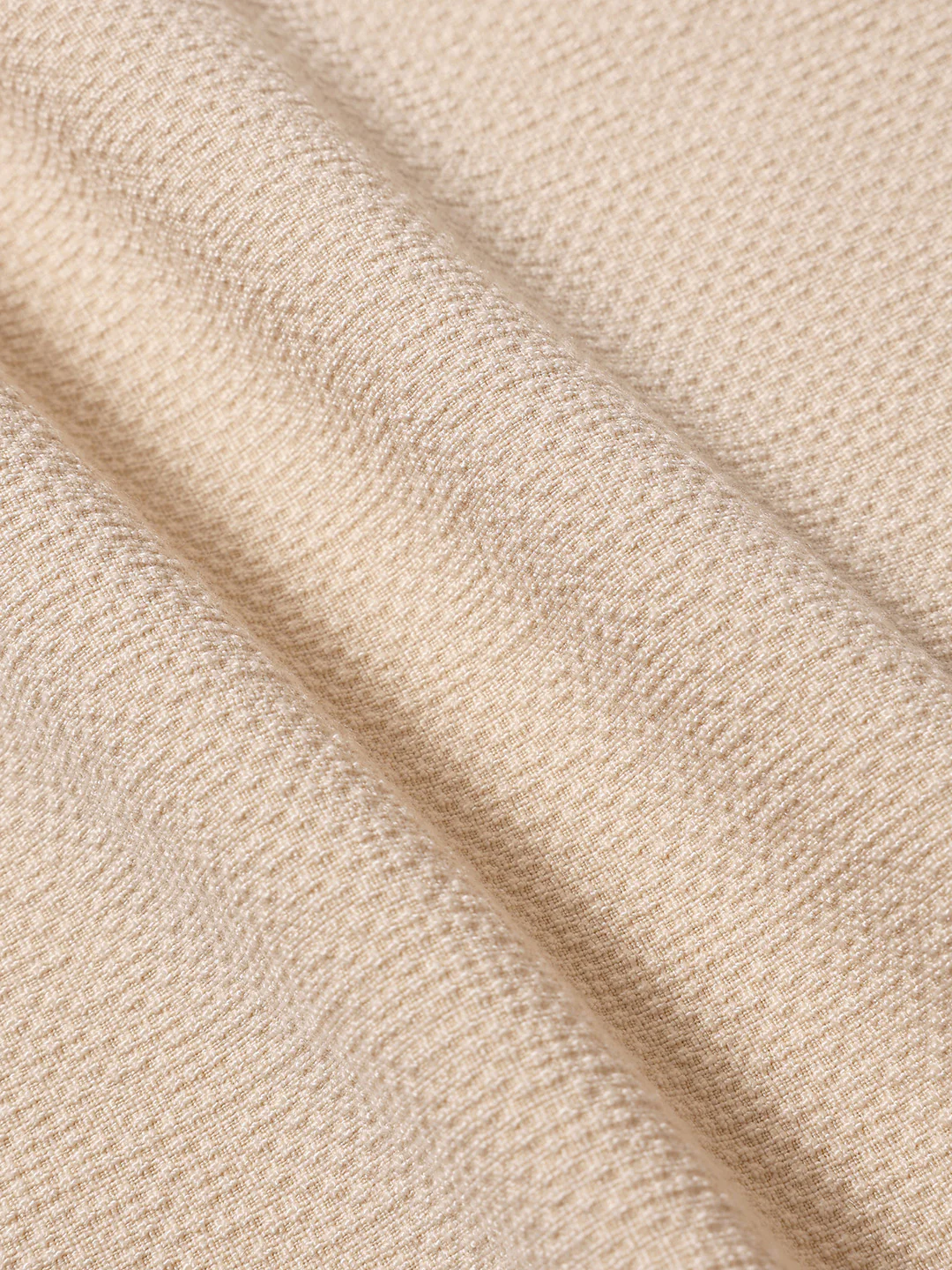 Men's Beige Relaxed Fit Textured Casual Trousers - Image 7
