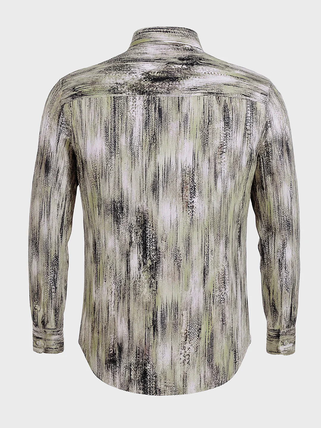 Men's Beige Slim Fit Party Wear Printed Shirt - Image 5