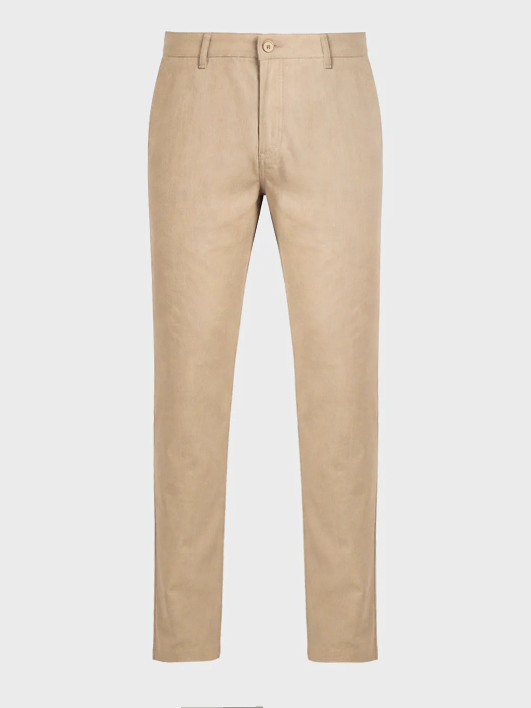 Men's Beige Slim Fit Solid Casual Chinos - Image 6
