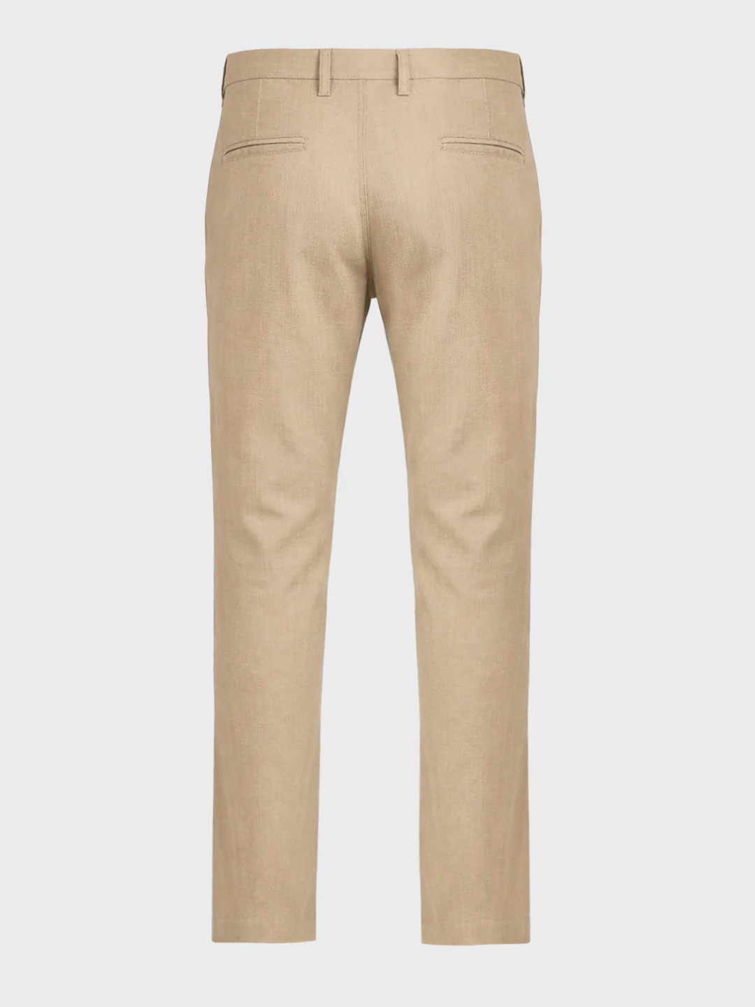 Men's Beige Slim Fit Solid Casual Chinos - Image 7