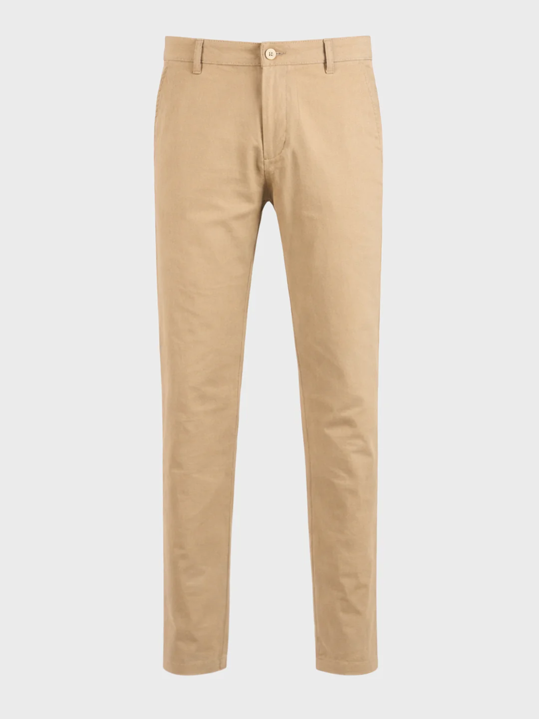 Men's Beige Slim Fit Solid Casual Chinos - Image 6