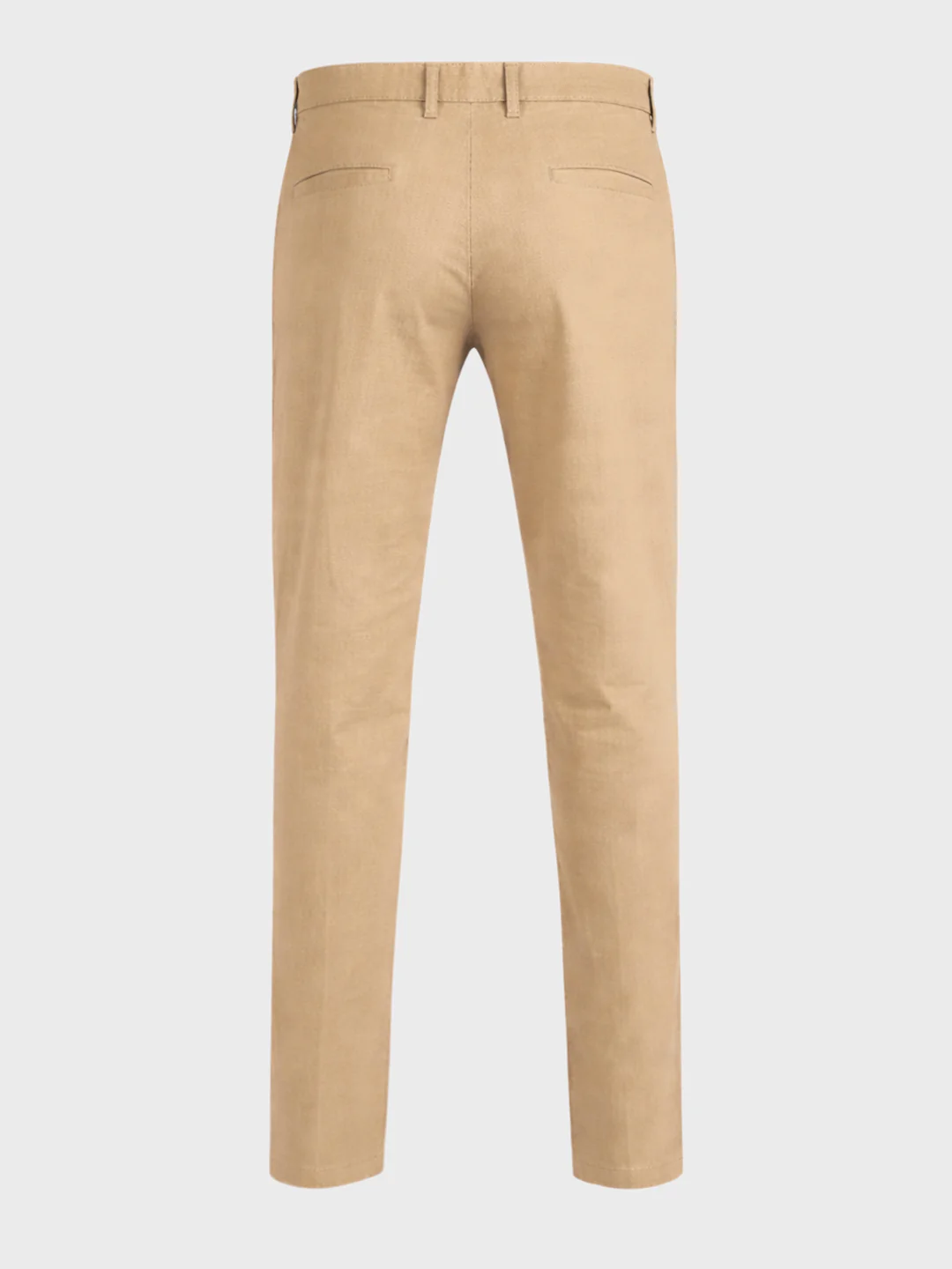 Men's Beige Slim Fit Solid Casual Chinos - Image 7