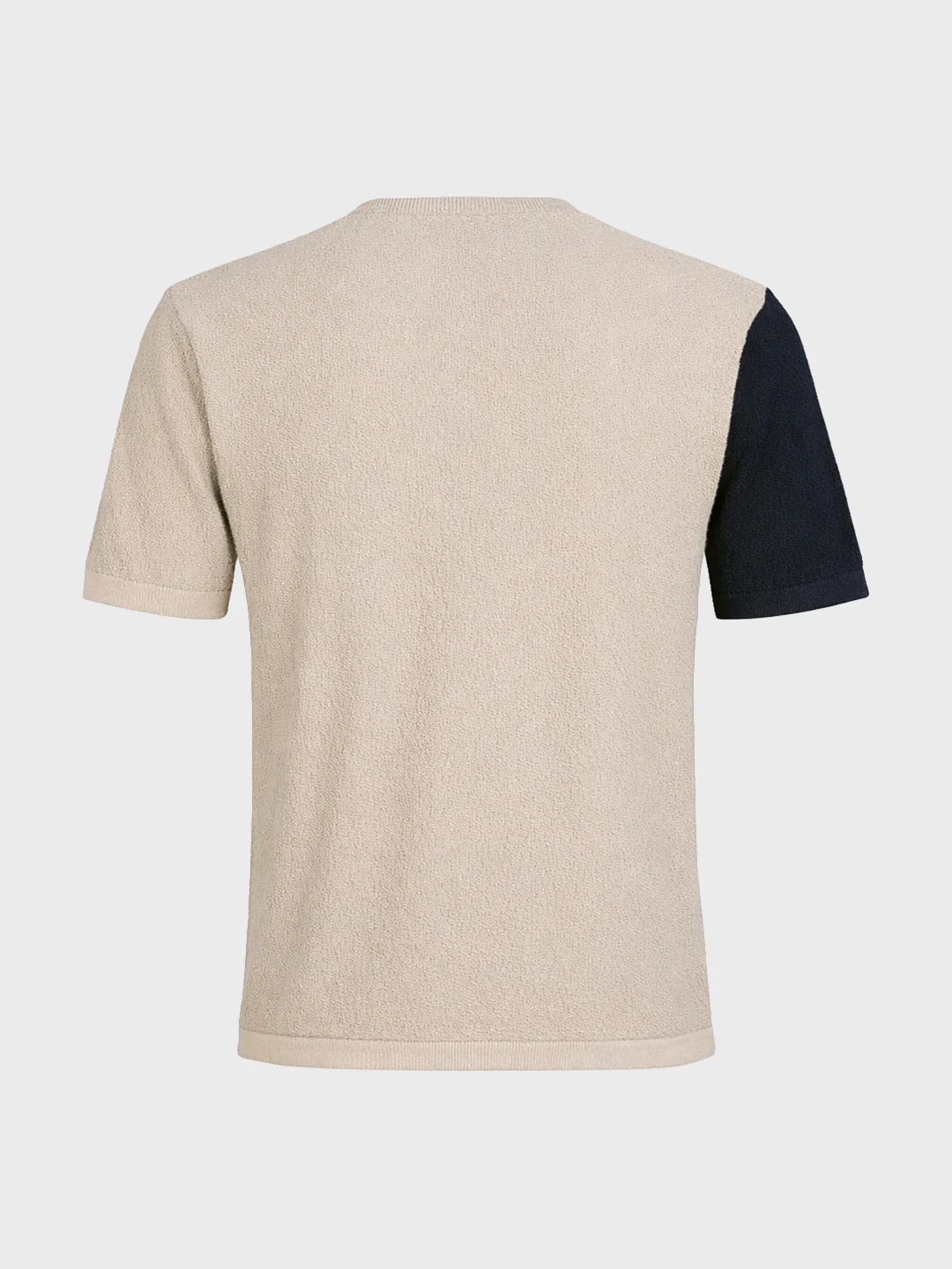 Men's Beige Slim Fit Solid Casual T-Shirt - Image 6