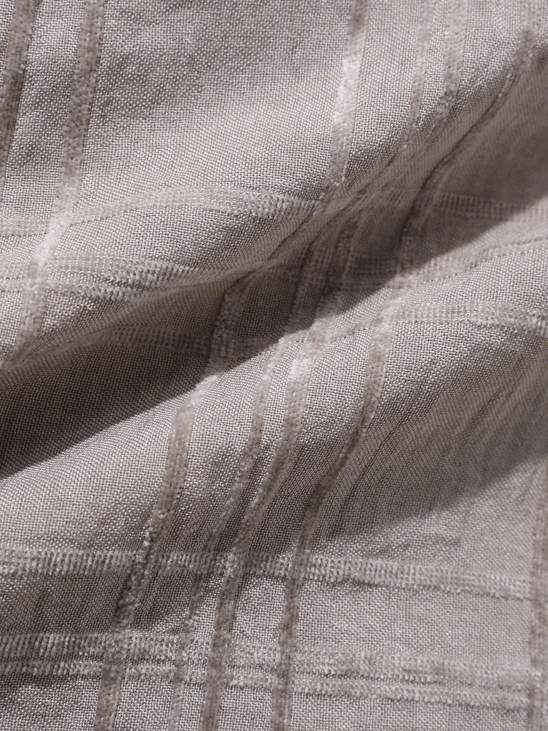 Men's Beige Slim Fit Textured Party Wear Shirt - Image 7