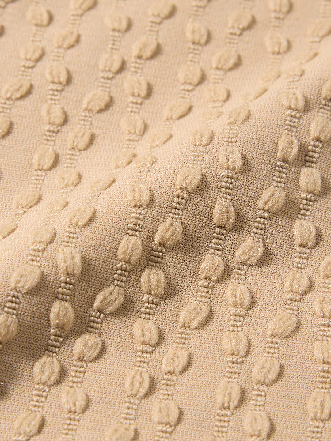 Men's Beige Slim Fit Textured Party Wear Shirt - Image 7