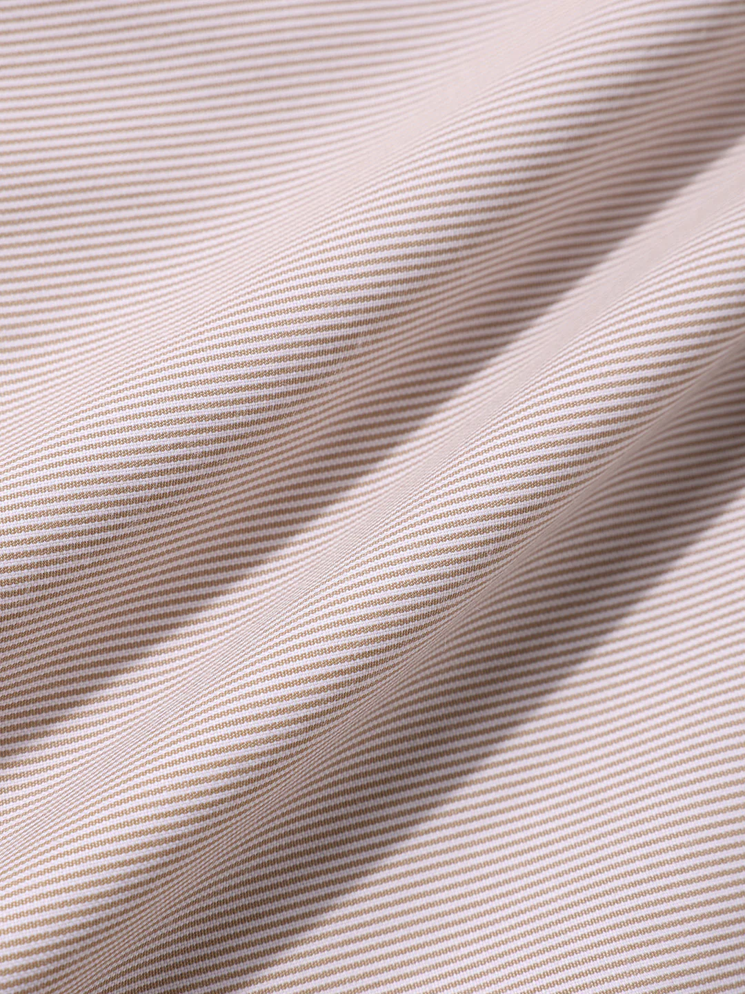 Men's Beige Slim Fit Striped Formal Shirt - Image 7