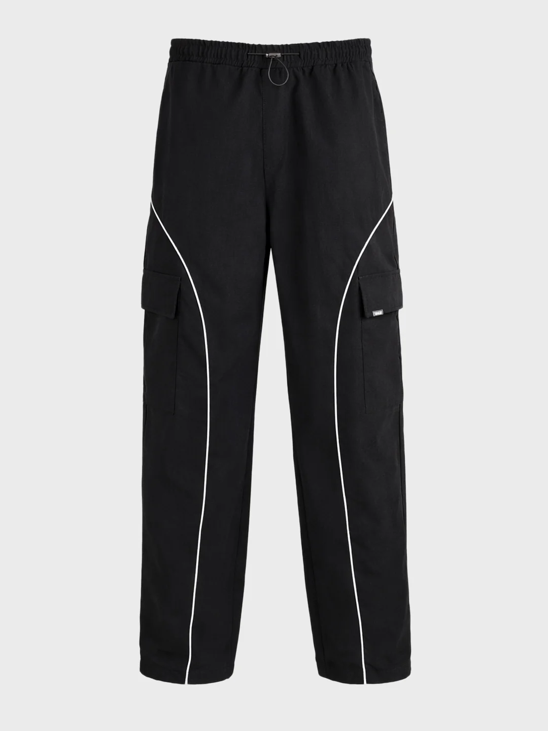 Men's Black Baggy  Fit Solid Utility Cargo - Image 6