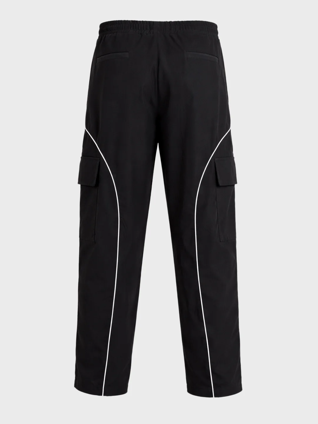 Men's Black Baggy  Fit Solid Utility Cargo - Image 7