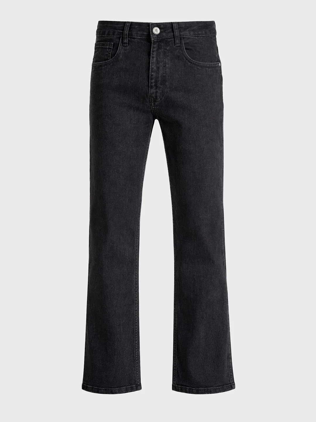 Men's Black Bootcut Fit Solid Casual Jeans - Image 6