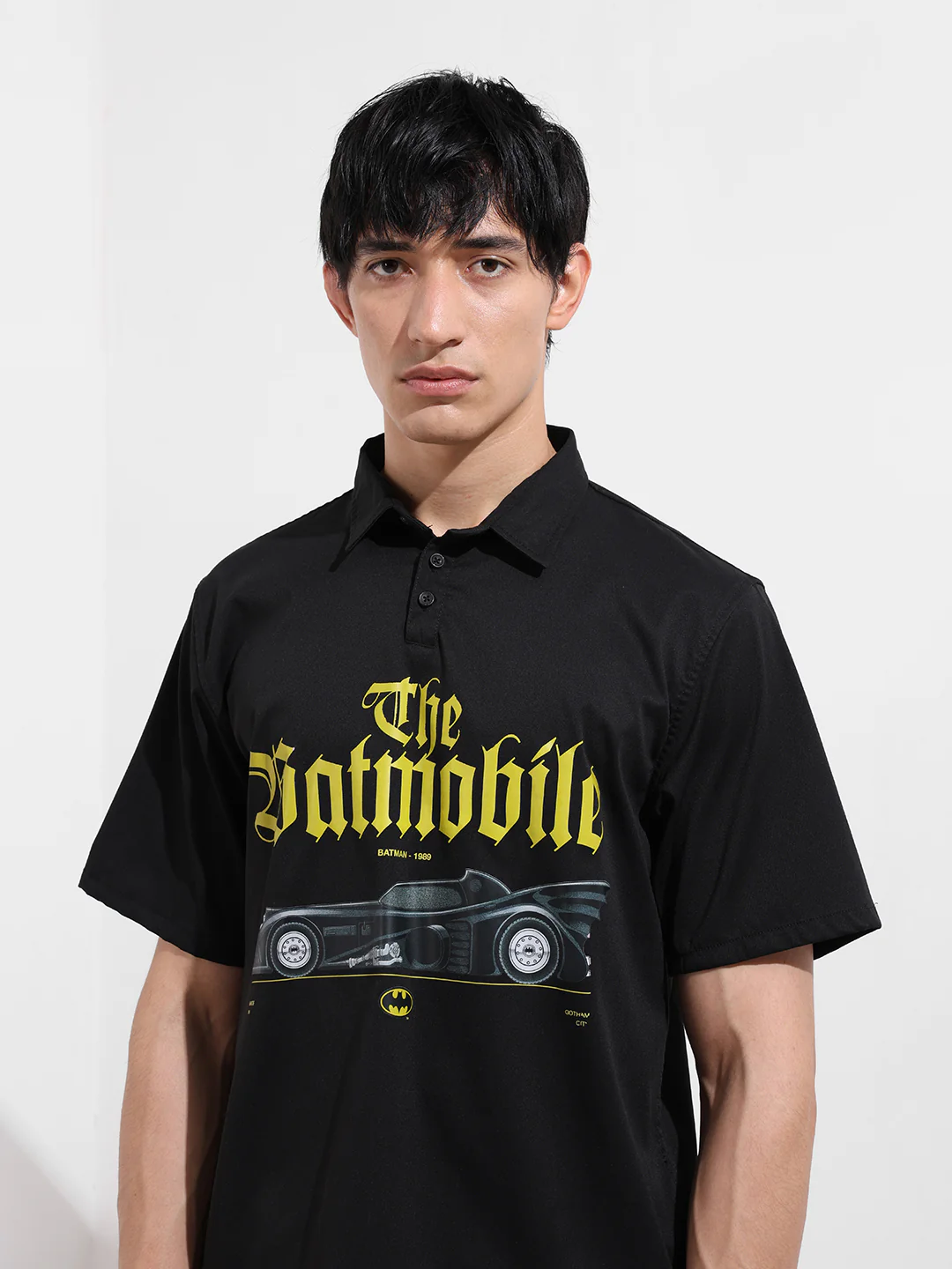 Men's Black Boxy Fit Batman Character Shirt - Image 4