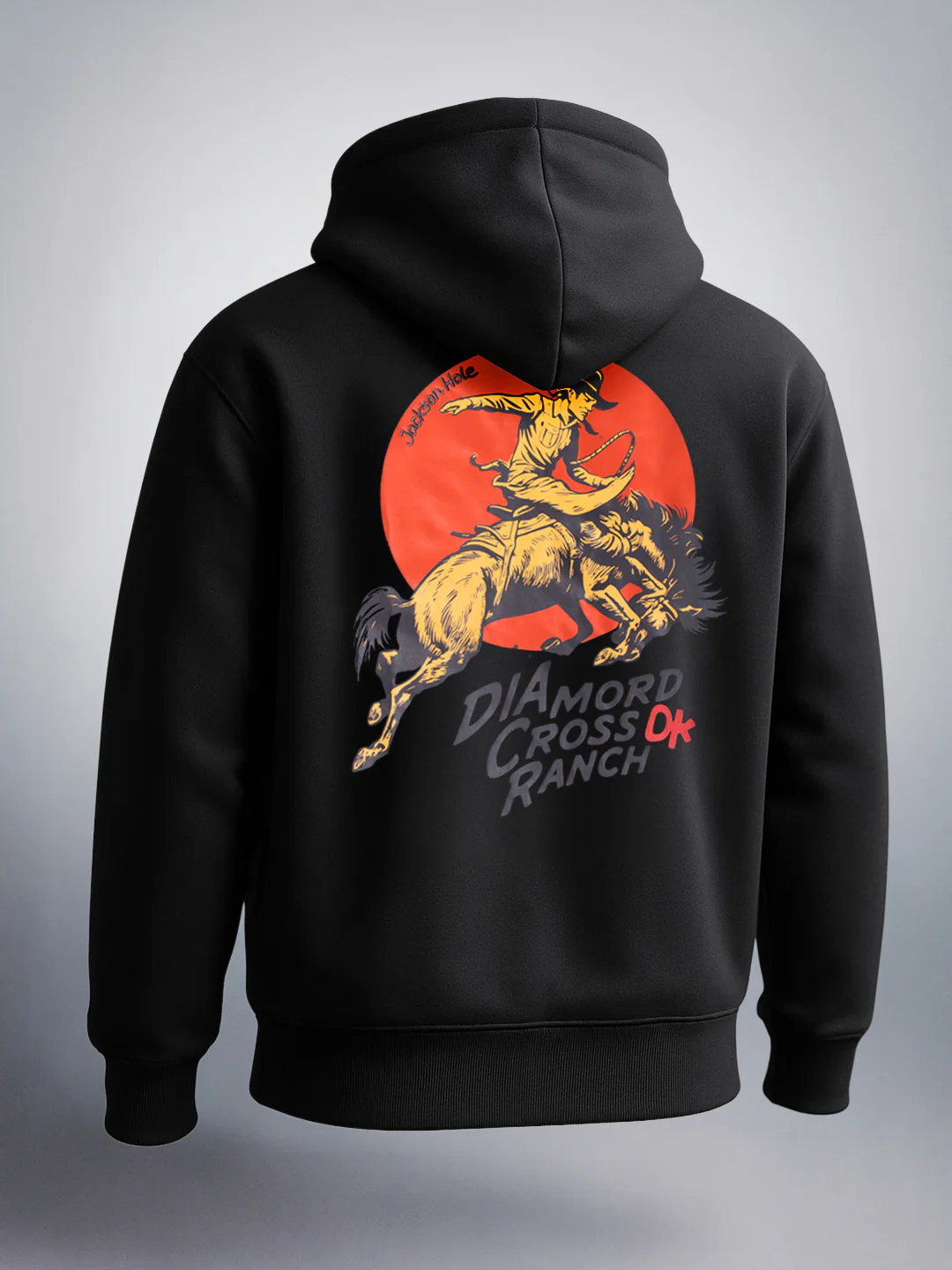 Men's Black Boxy Fit Graphic Printed Casual Sweatshirt - Image 4