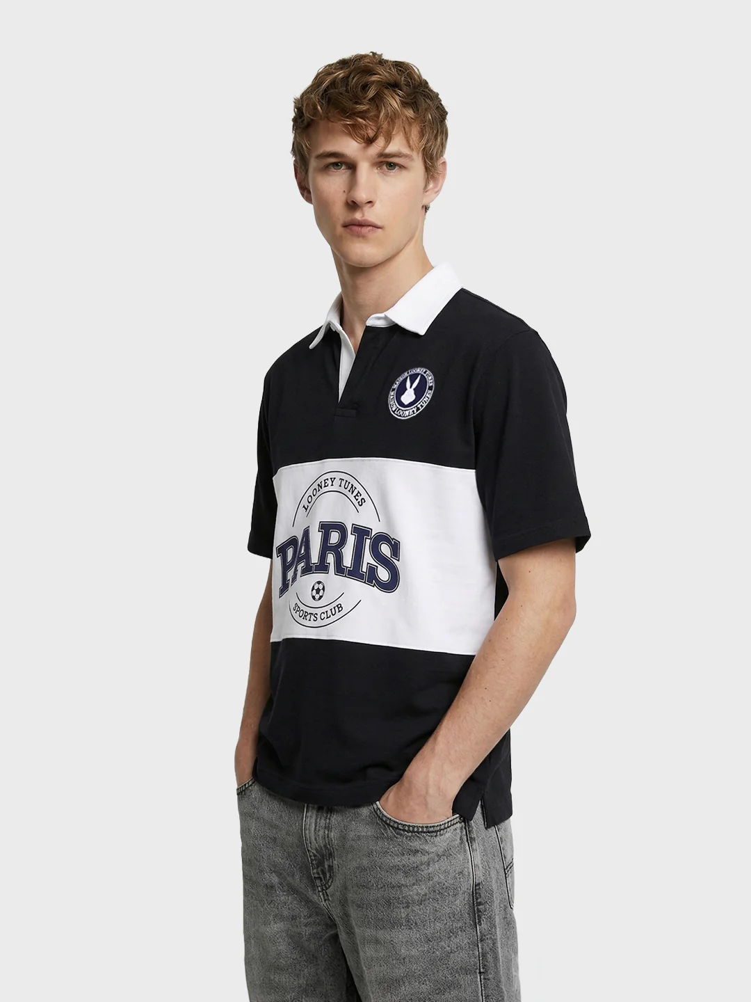 Men's Black Boxy Fit Loony Tune character T-Shirt - Image 4
