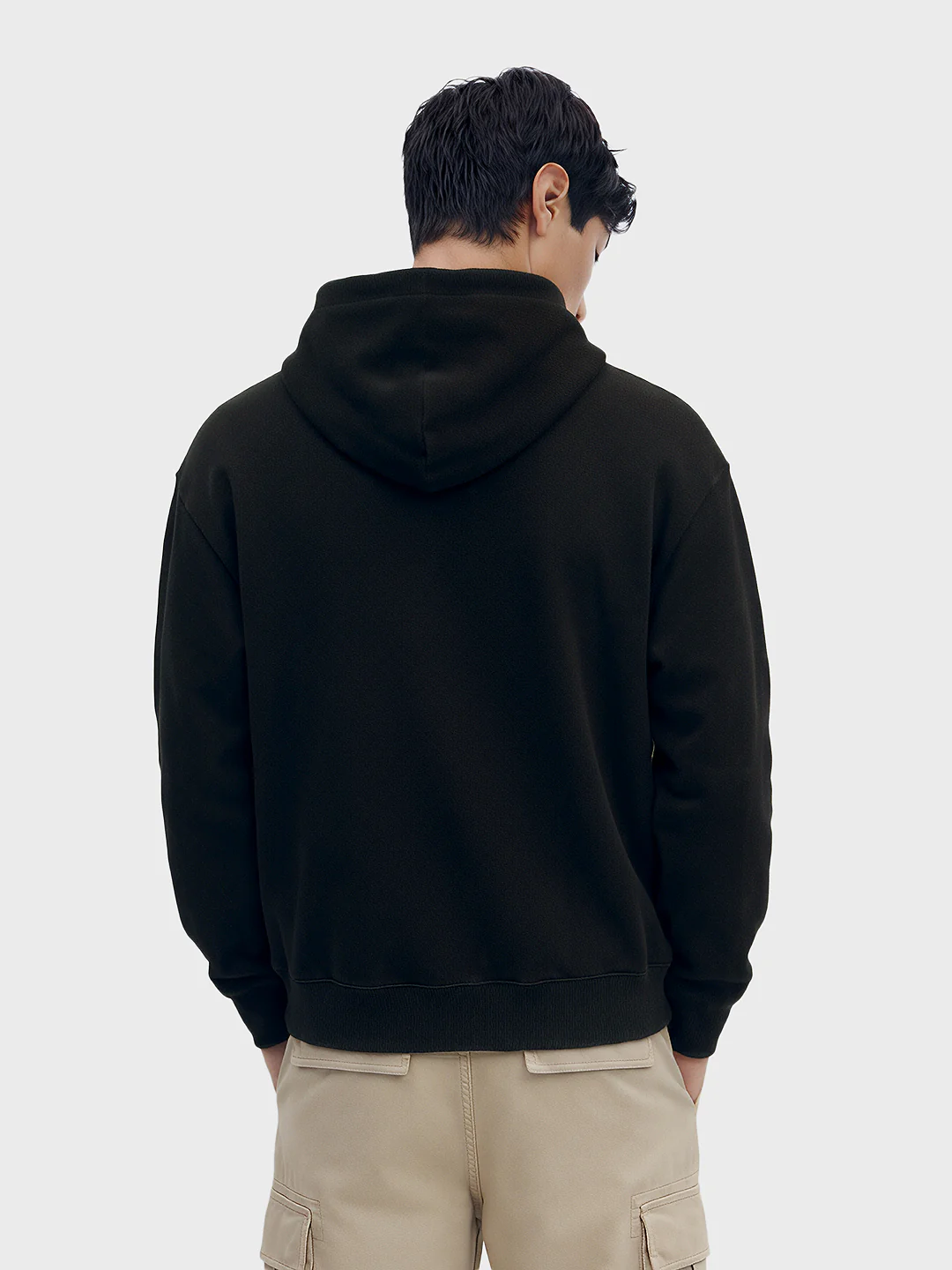 Men's Black Boxy Fit Printed Casual Sweatshirt - Image 2