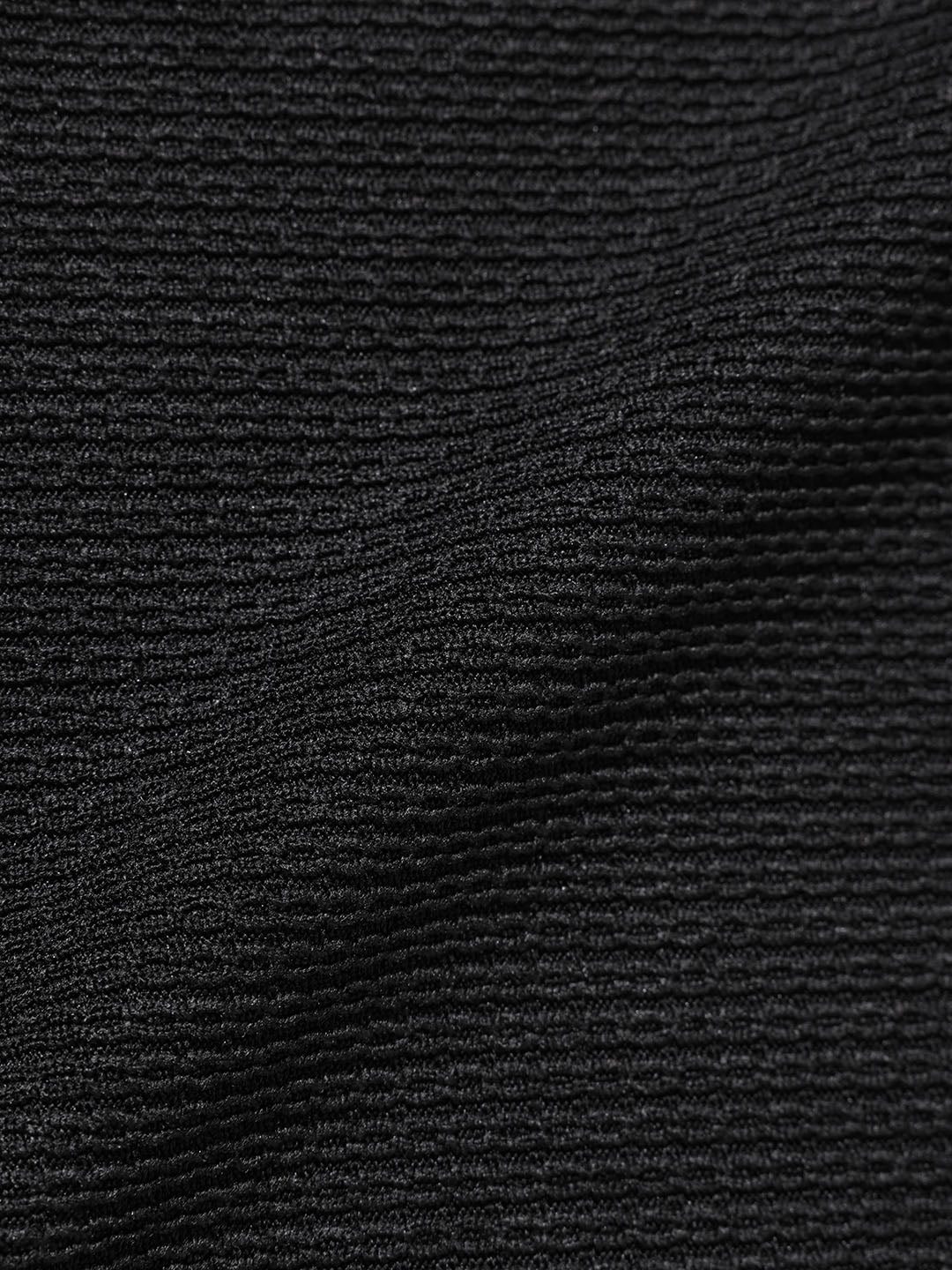 Men's Black Boxy Fit Textured Casual T-Shirt - Image 6