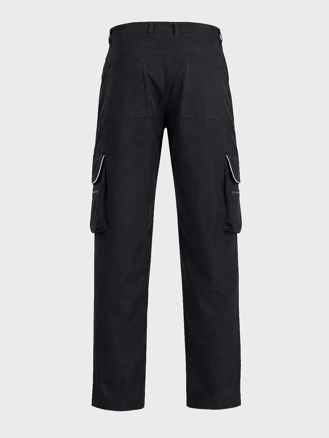 Men's Black Loose Fit Solid Utility Cargo - Image 7