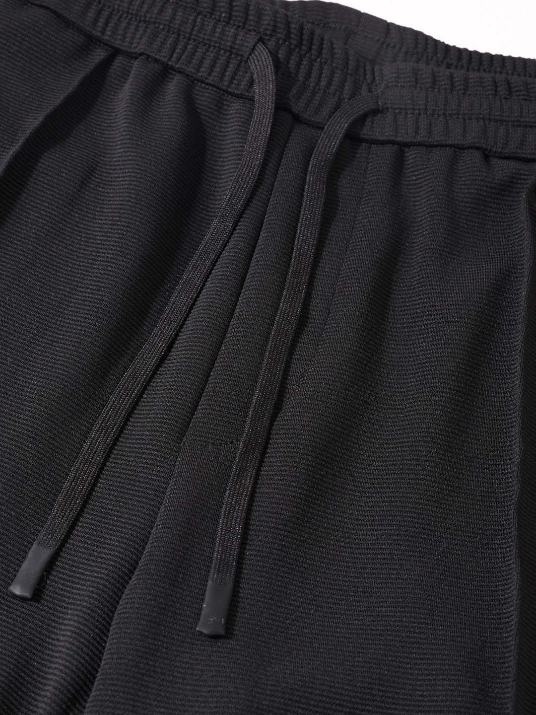Men's Black Loose Fit Textured Casual Joggers - Image 6