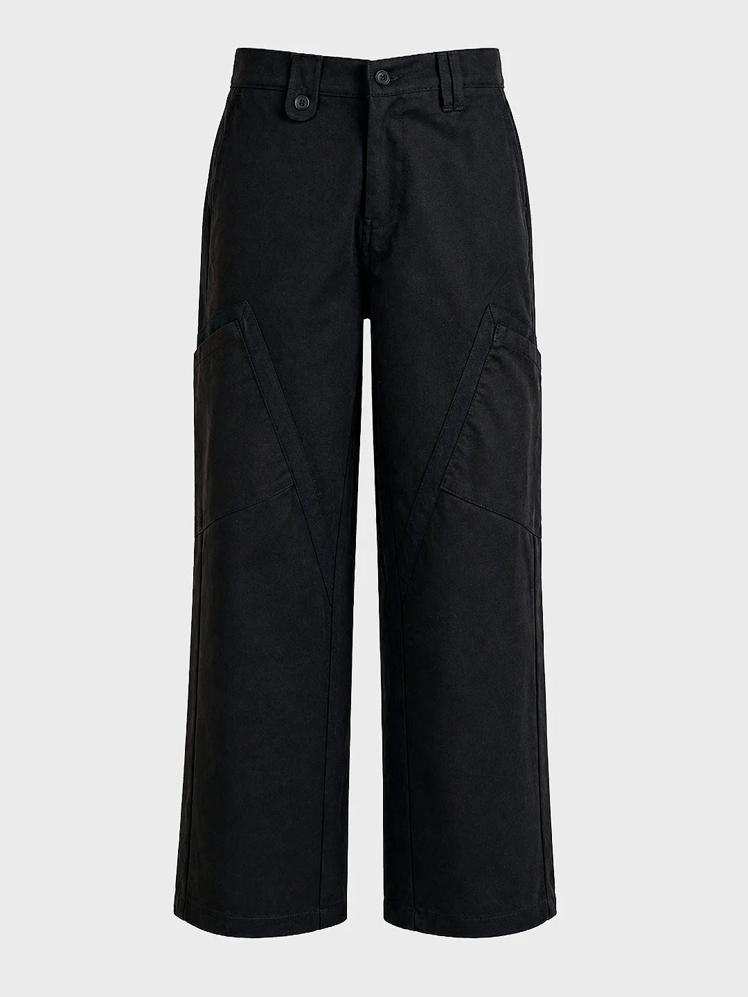 Men's Black Loose Fit Textured Utility Cargo - Image 7