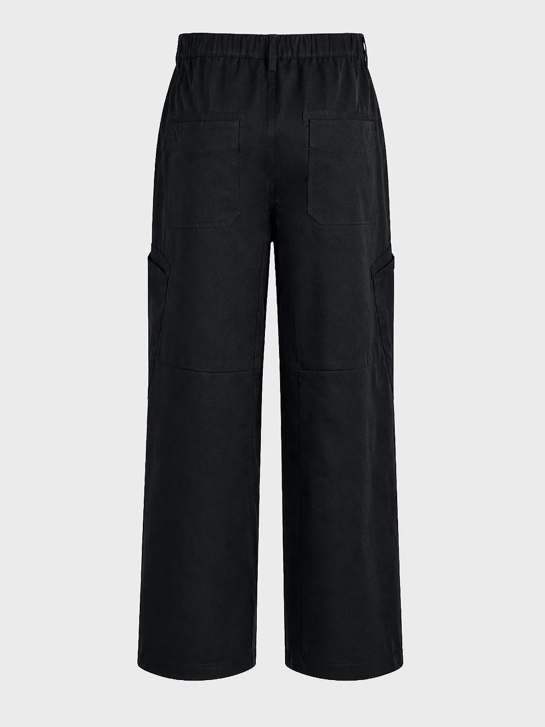 Men's Black Loose Fit Textured Utility Cargo - Image 8
