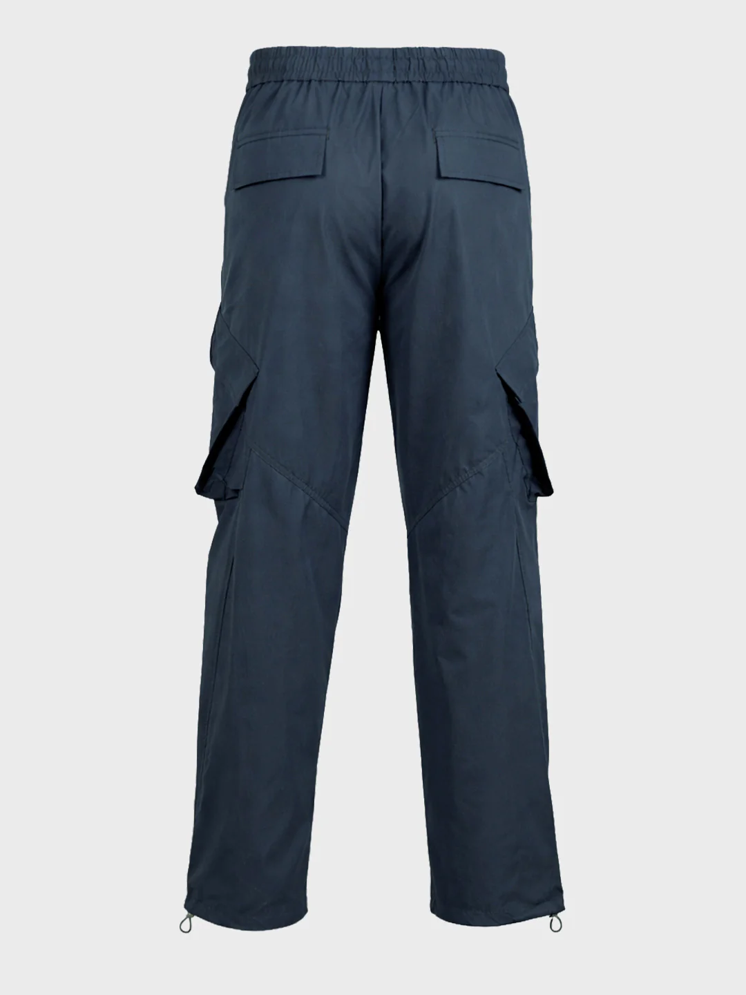 Men's Black Loose Fit Solid Utility Cargo - Image 7
