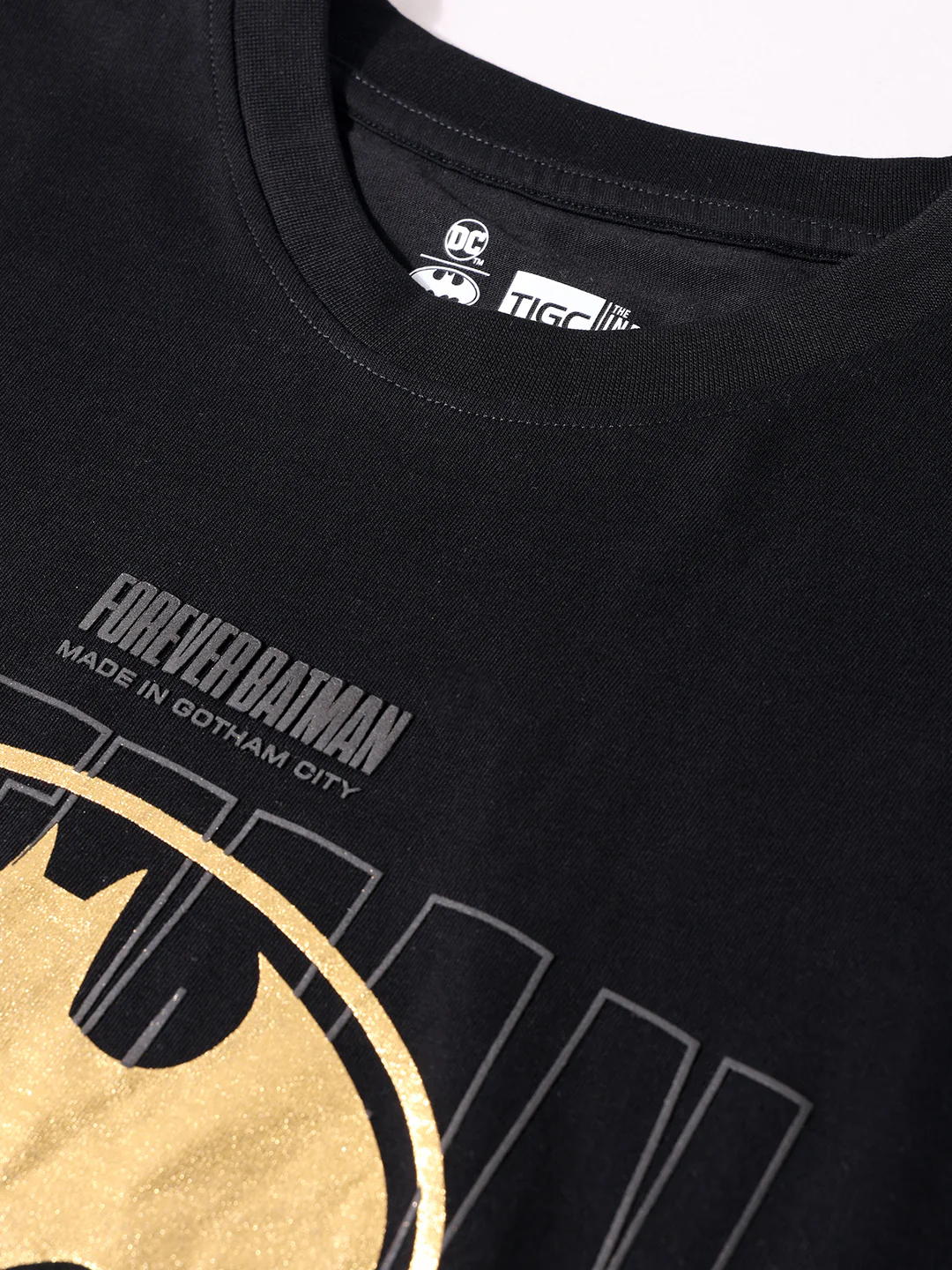 Men's Black Oversized Fit Character Batman Character T-Shirt - Image 6