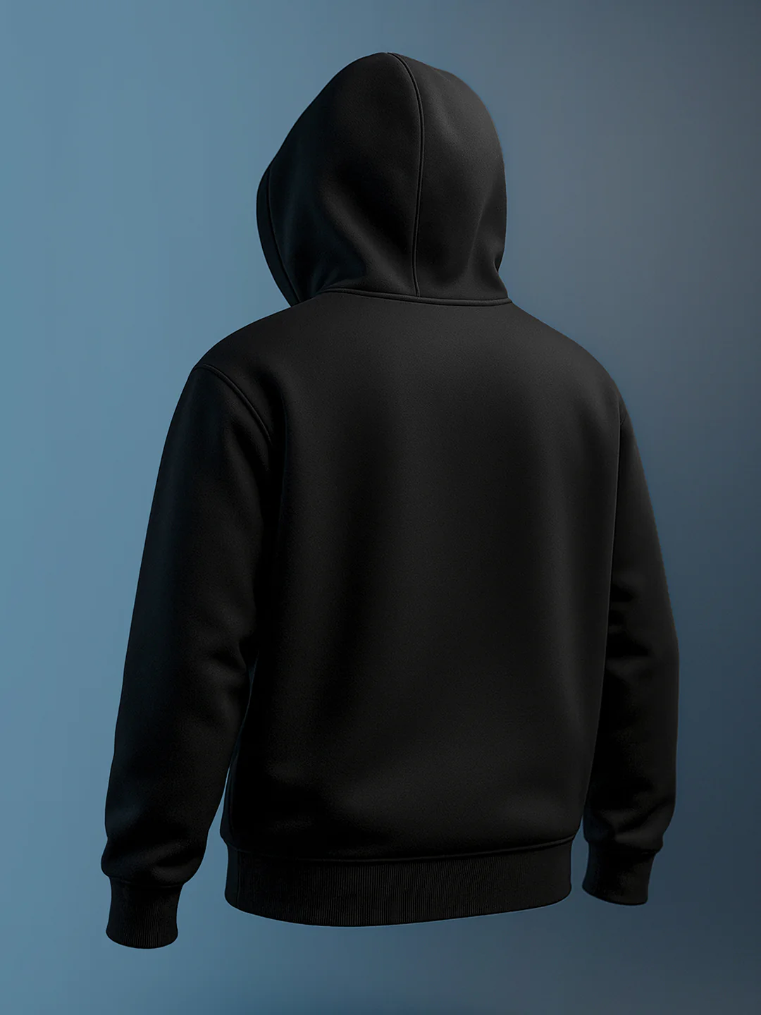 Men's Black Oversized Fit Embroided Casual Sweatshirt - Image 2
