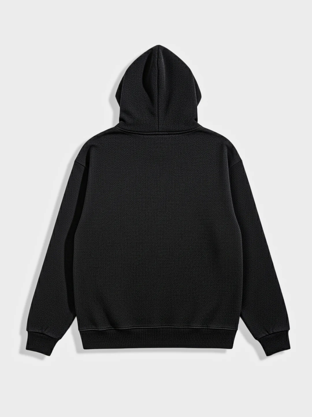 Men's Black Oversized Fit Embroided Casual Sweatshirt - Image 4