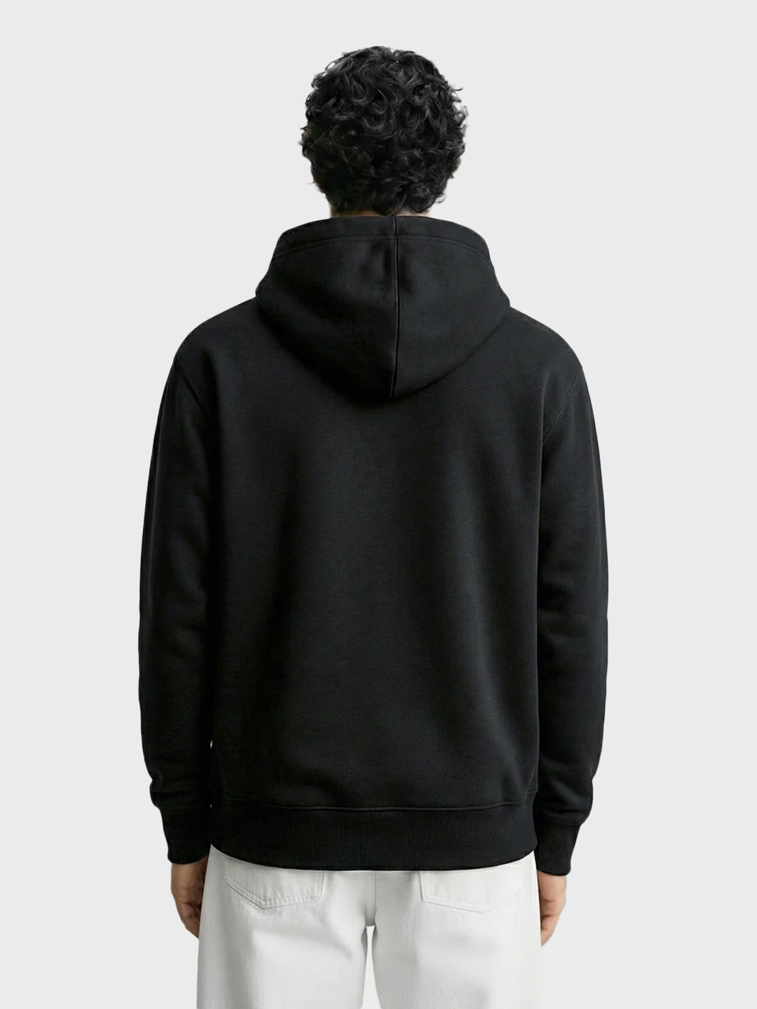 Men's Black Oversized Fit Printed Street Sweatshirt - Image 2