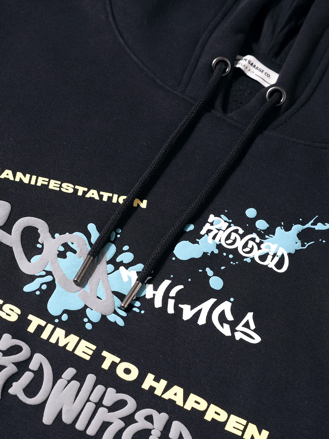 Men's Black Oversized Fit Printed Street Sweatshirt - Image 5