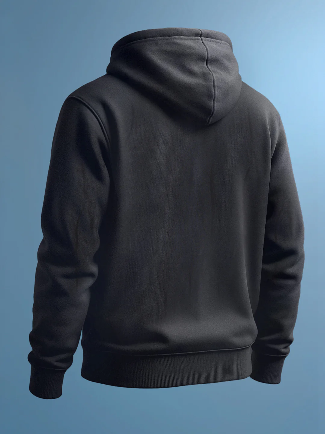 Men's Black Oversized Fit Solid Casual Sweatshirt - Image 2