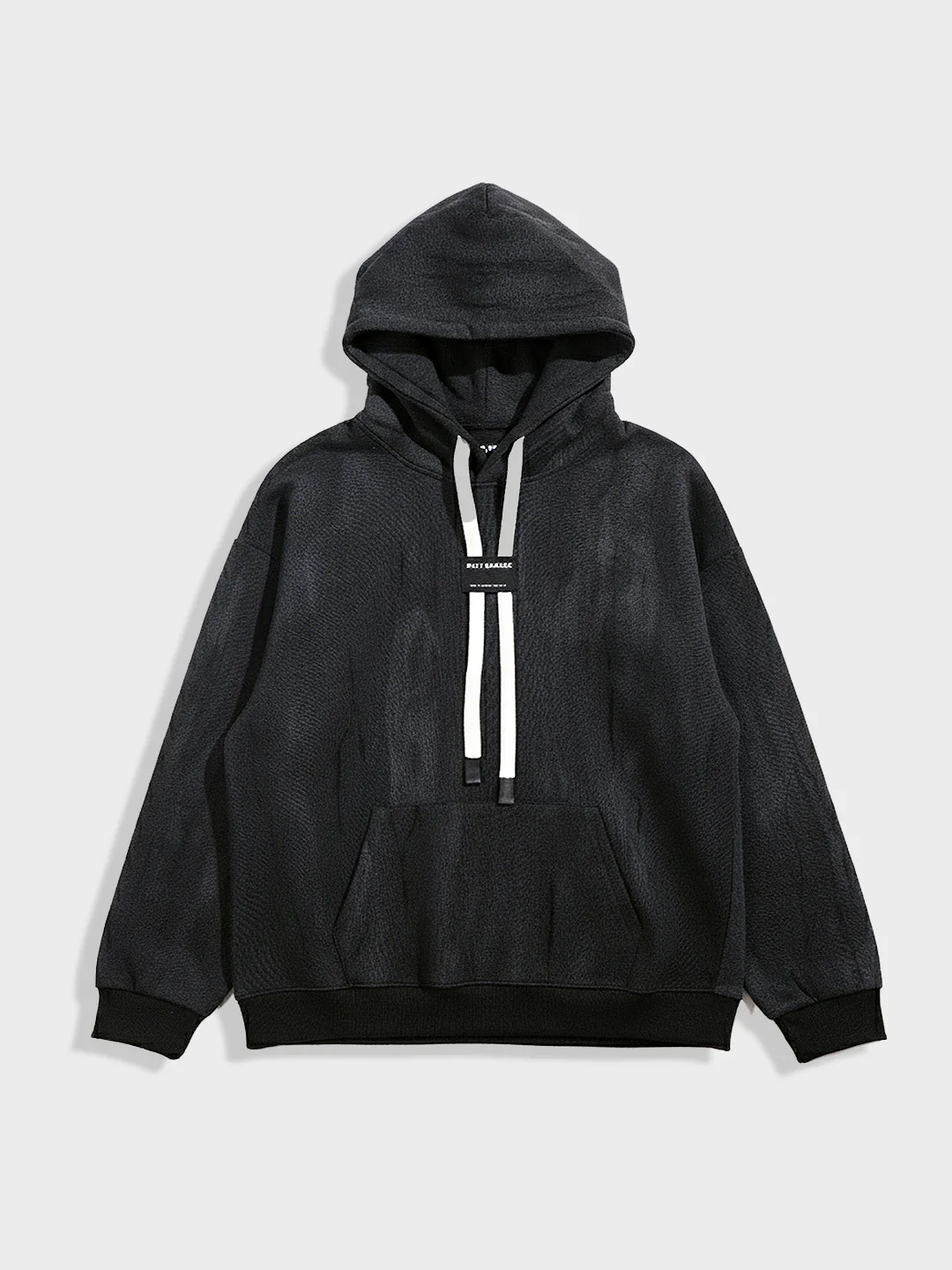 Men's Black Oversized Fit Solid Casual Sweatshirt - Image 3