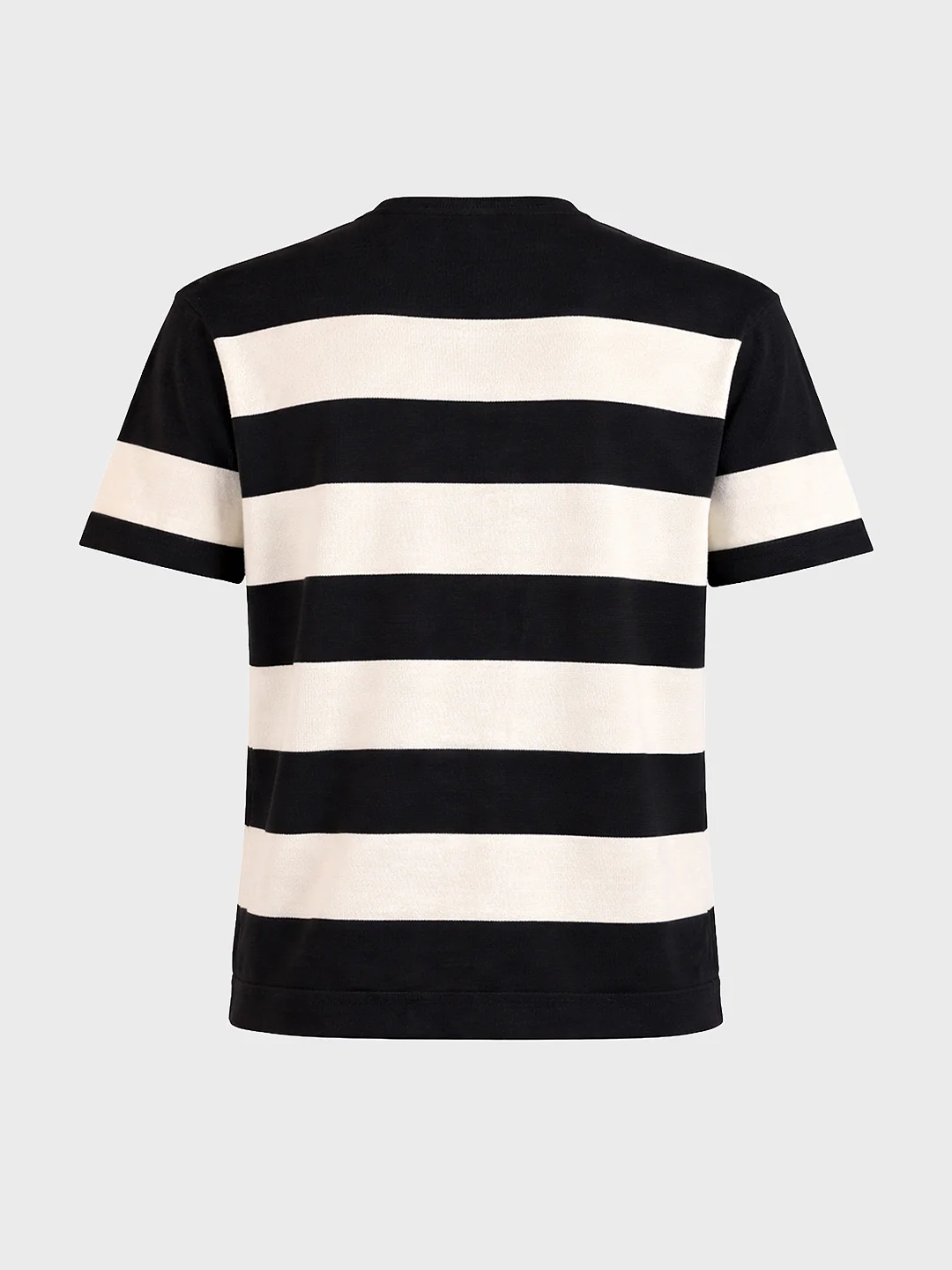 Men's Black Oversized Fit Striped Casual T-Shirt - Image 6