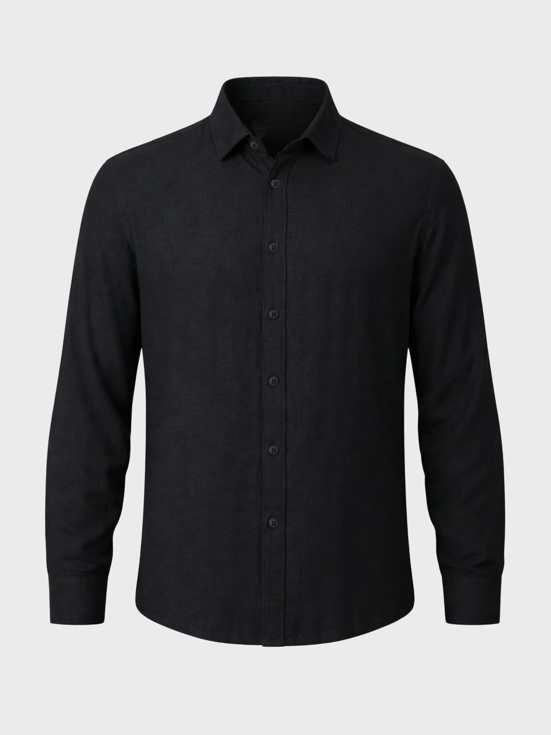 Men's Black Regular Fit Casual Solid Shirt - Image 5