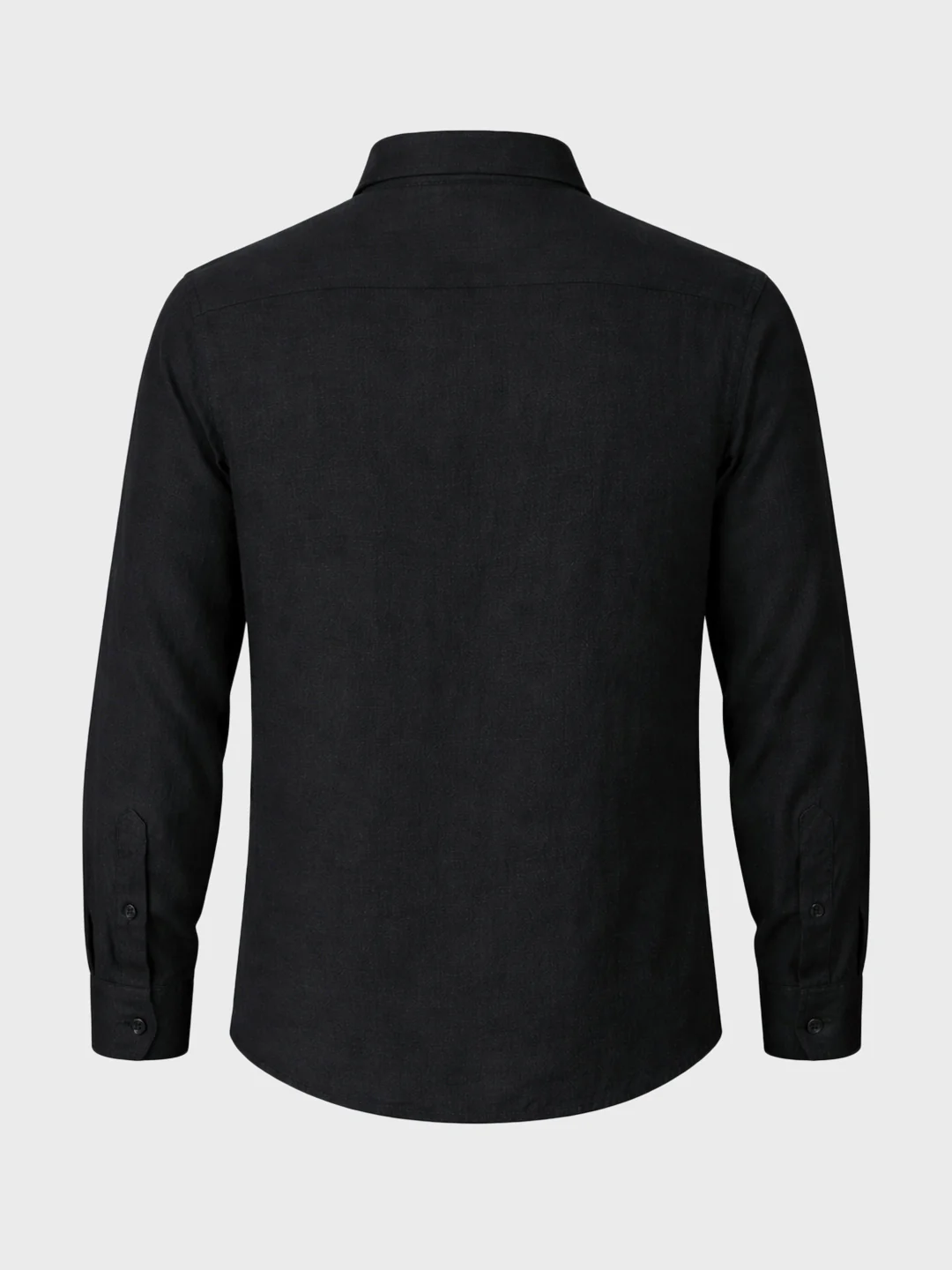 Men's Black Regular Fit Casual Solid Shirt - Image 6