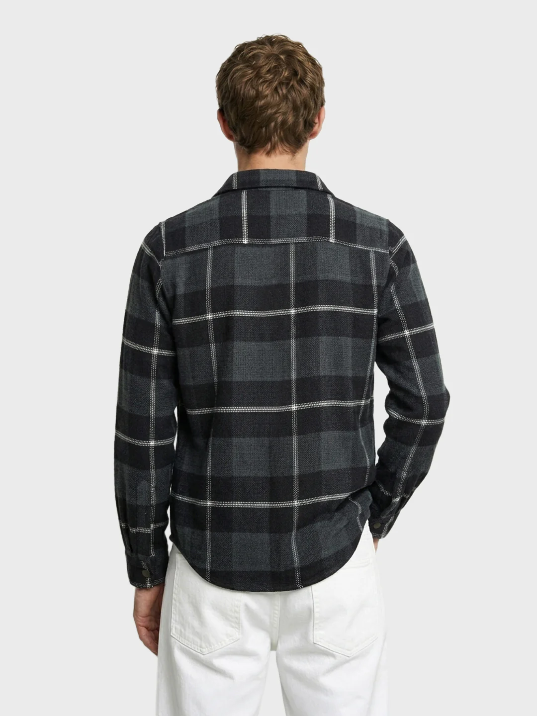 Men's Black Regular Fit Checked Casual Shirt - Image 5