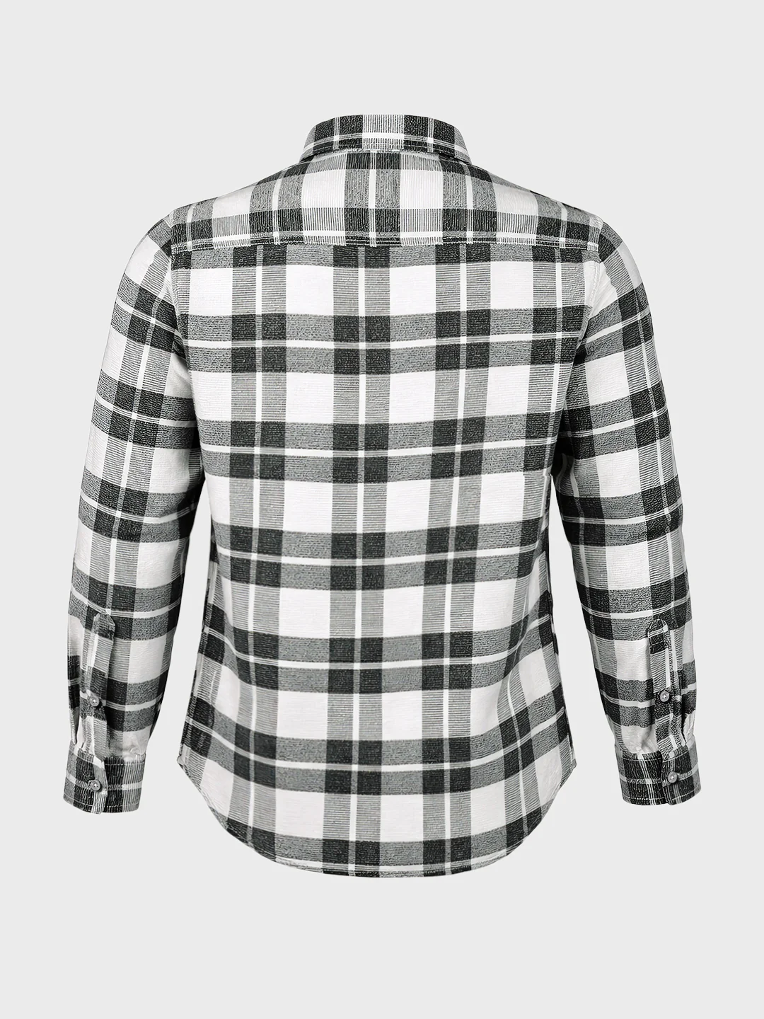 Men's Black Regular Fit Checkered Casual Shirt - Image 6