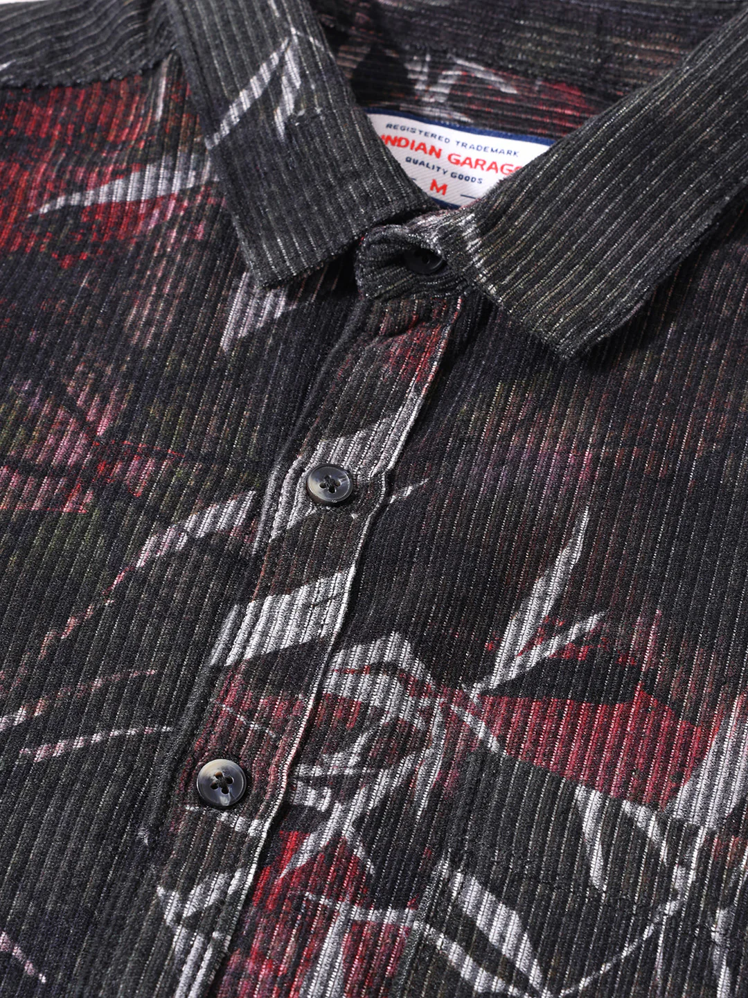 Men's Black Regular Fit Printed Casual Shirt - Image 3
