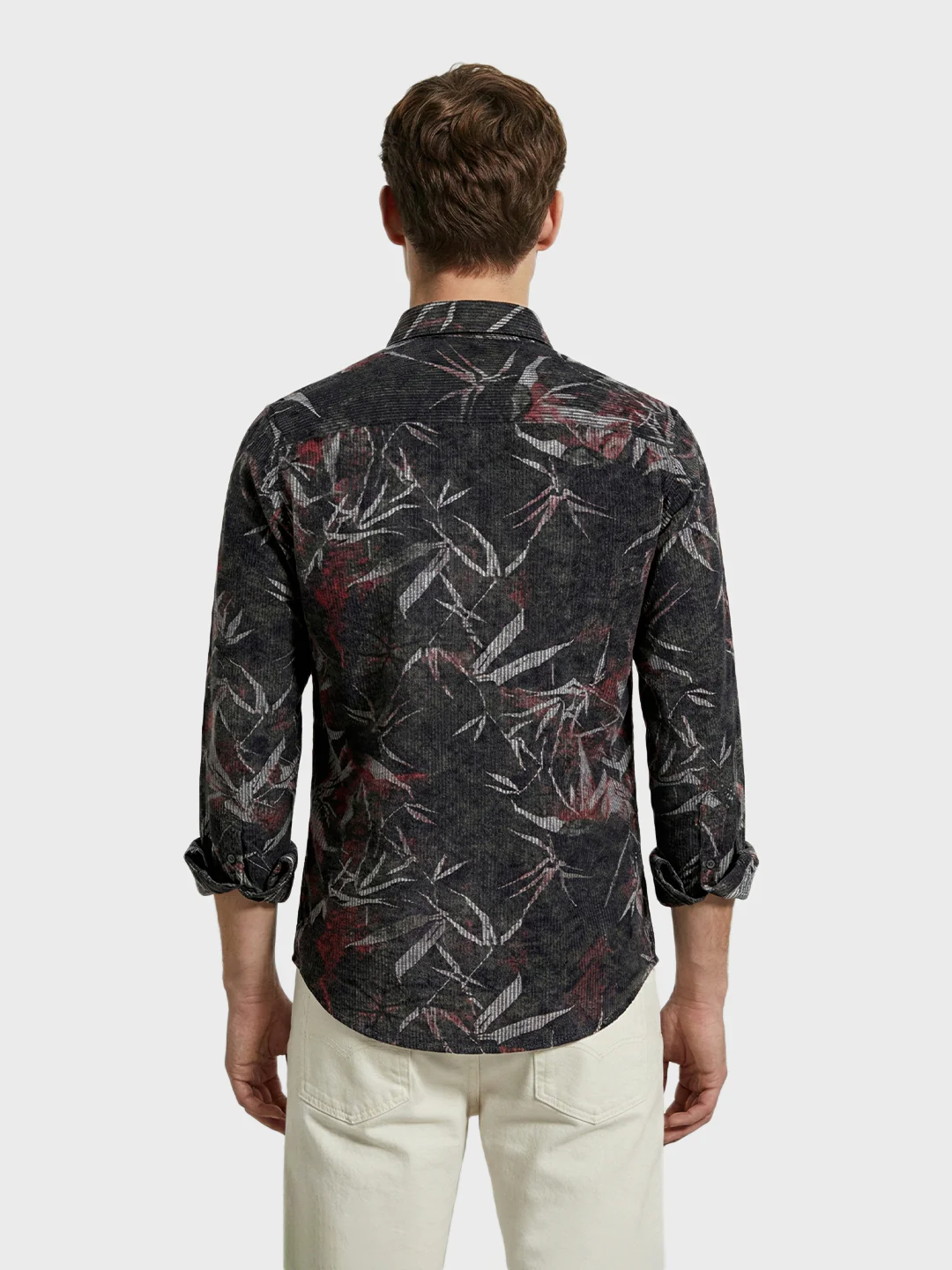 Men's Black Regular Fit Printed Casual Shirt - Image 4