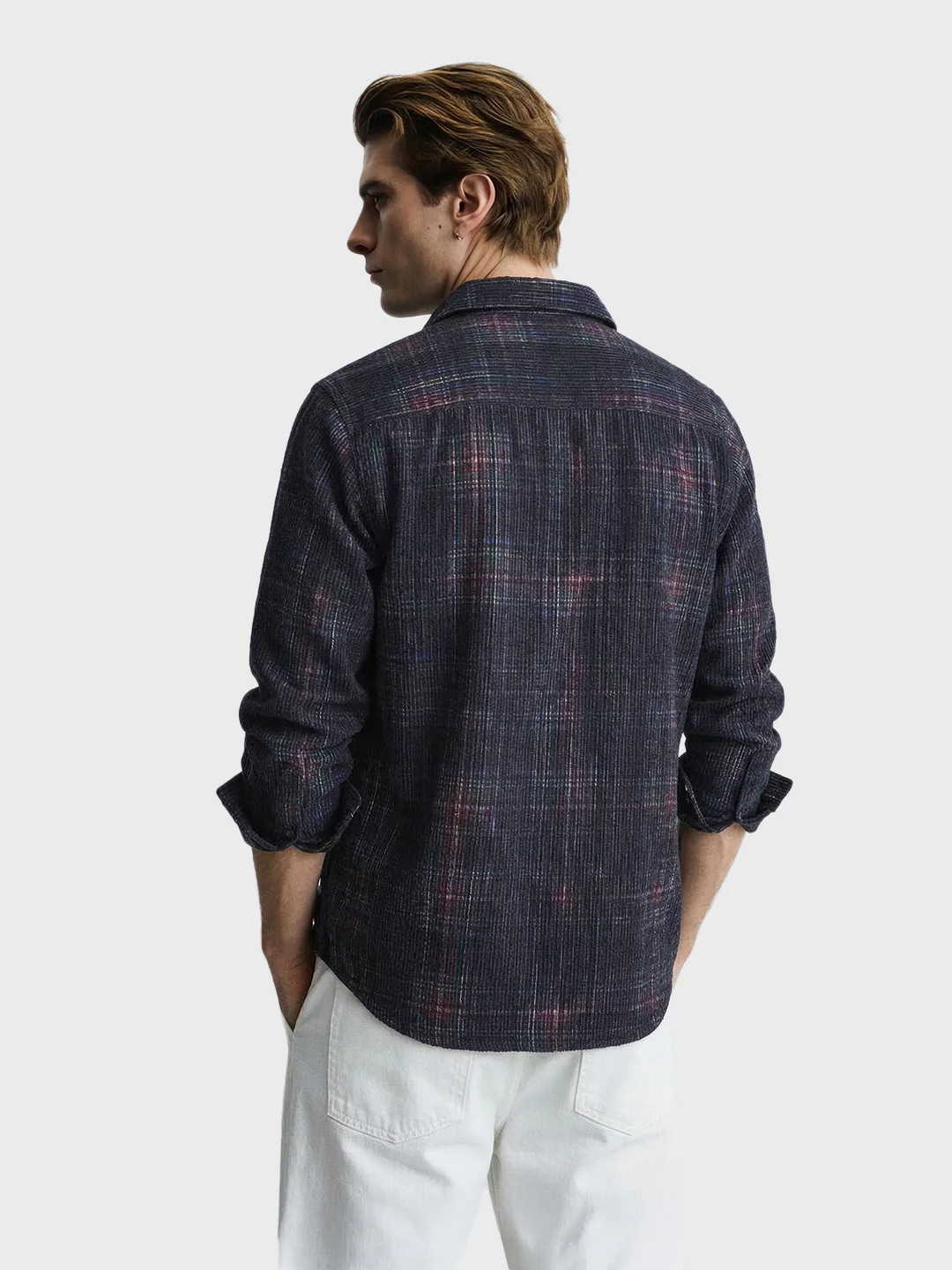 Men's Black Regular Fit Checkered Casual Shirt - Image 5