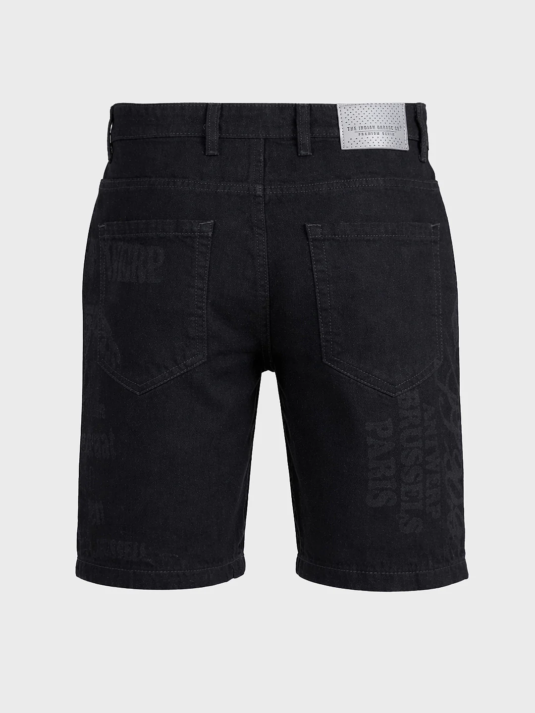 Men's Black Regular Fit Printed Retro Wear Shorts - Image 7