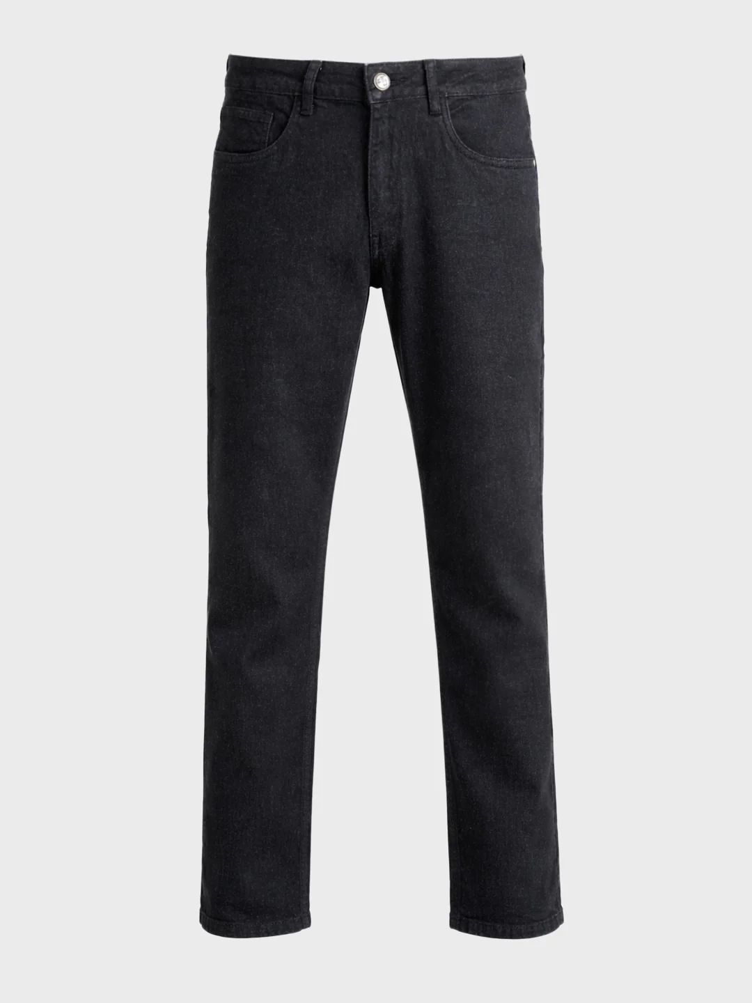 Men's Black Regular Fit Solid Casual Jeans - Image 6