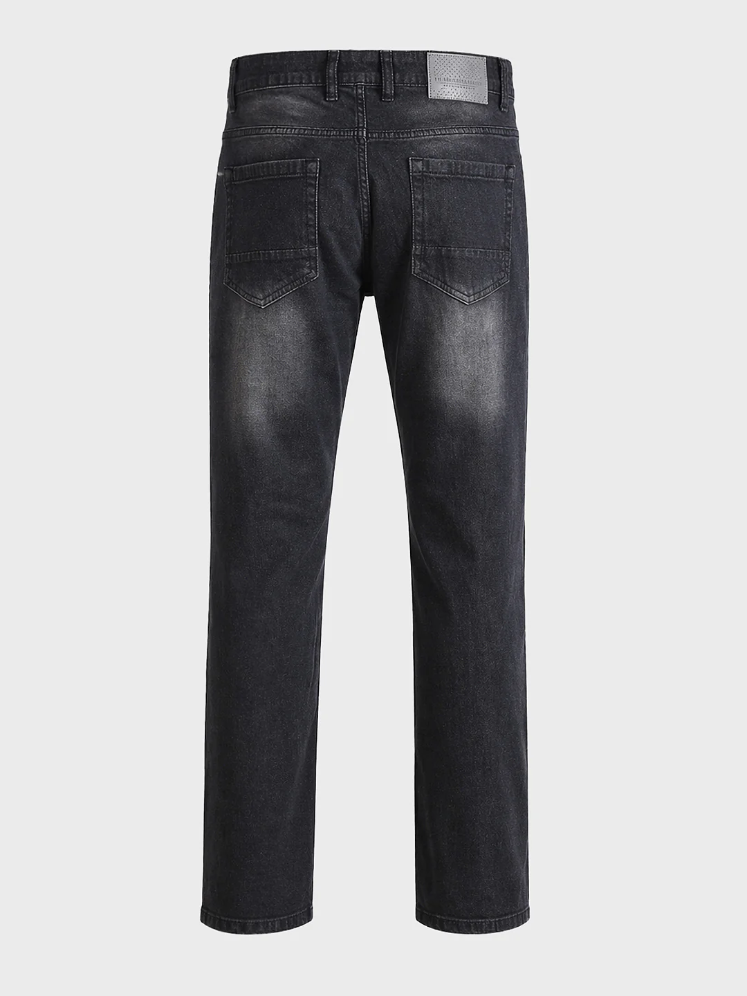 Men's Black Regular Fit Solid Casual Jeans - Image 8
