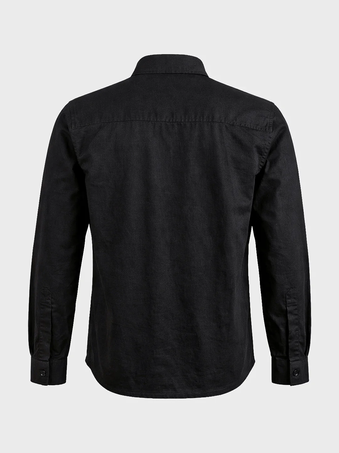 Men's Black Regular Fit Solid Casual Shirt - Image 7