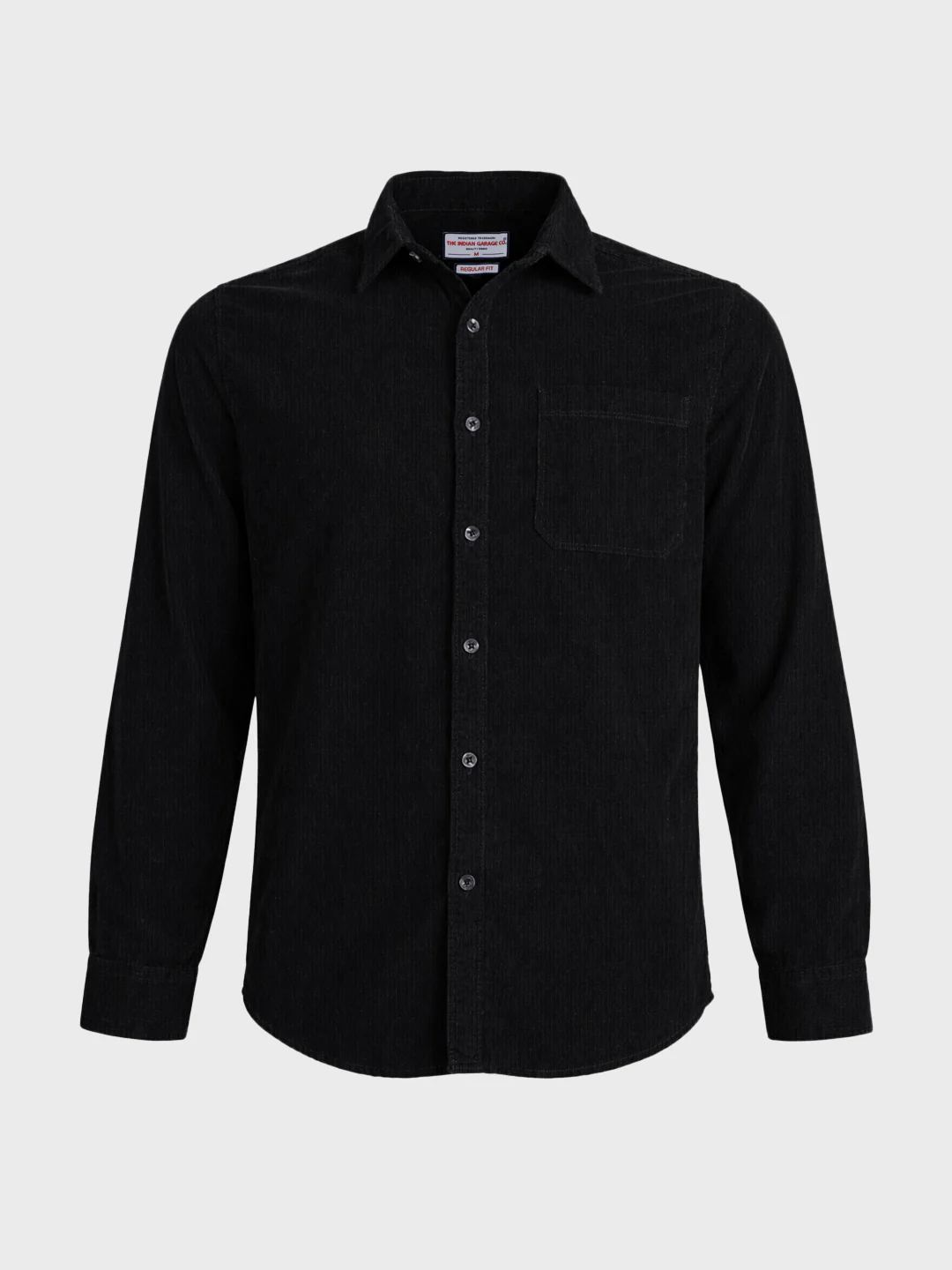 Men's Black Regular Fit Solid Casual Shirt - Image 5