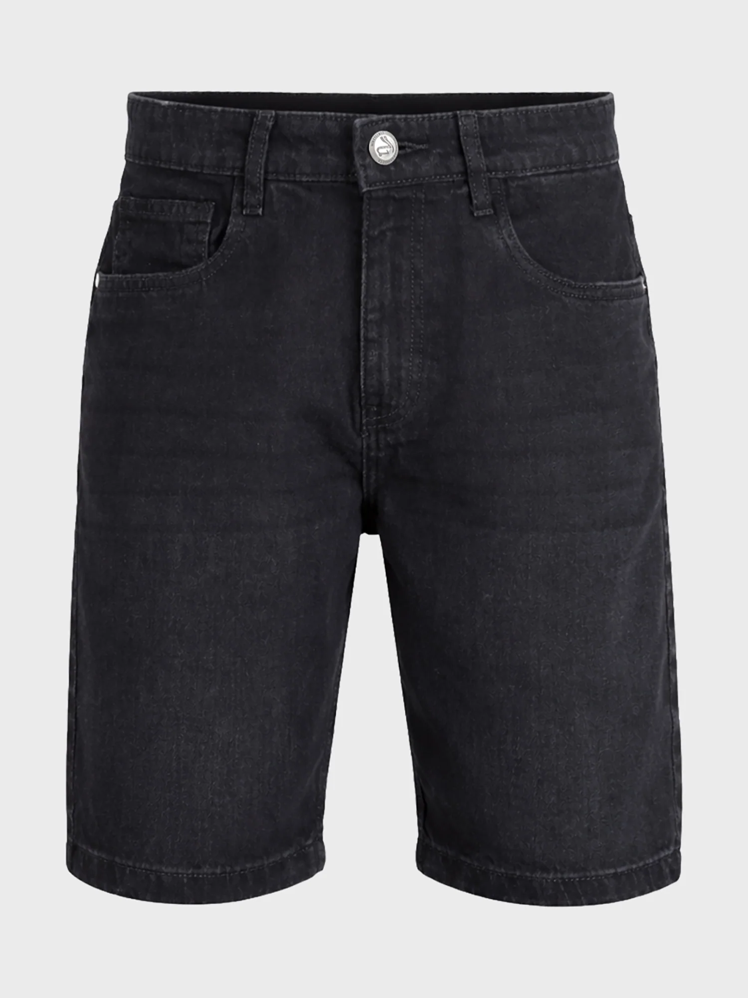 Men's Black Regular Fit Solid Casual Shorts - Image 5